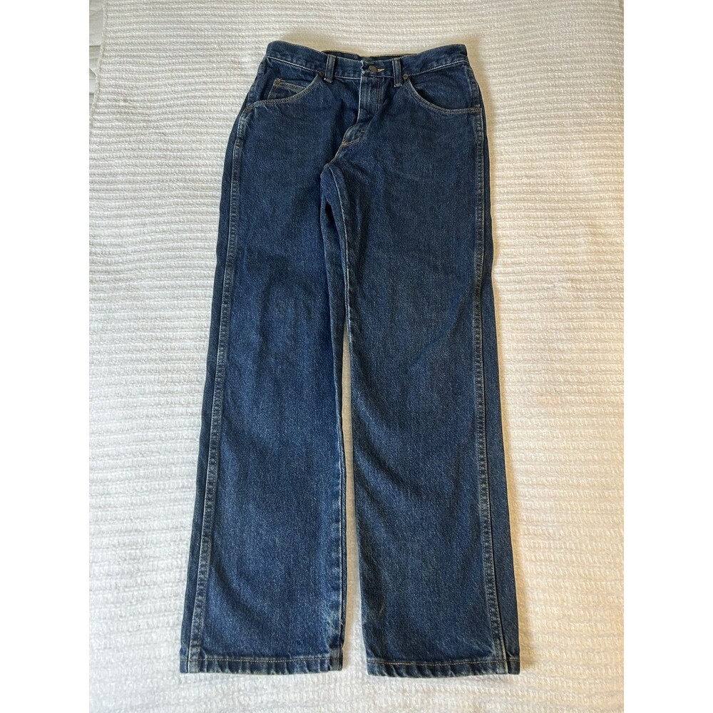 Wrangler Vintage Mens Dark Wash Authentic Denim Jeans Western Southern 31x30